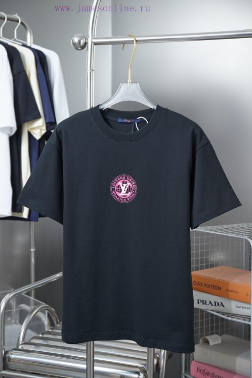 LV Louis Vuitton 25SS Early Spring New Three-dimensional Silicone Lv Letter Short Sleeved Shirt w8m6qavm - Image 2