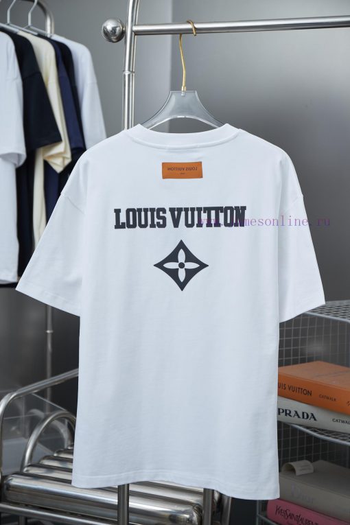 LV Louis Vuitton 25SS Early Spring New Three-dimensional Thick Plate Lv Letter Short SleevedLig d9srofpl - Image 3