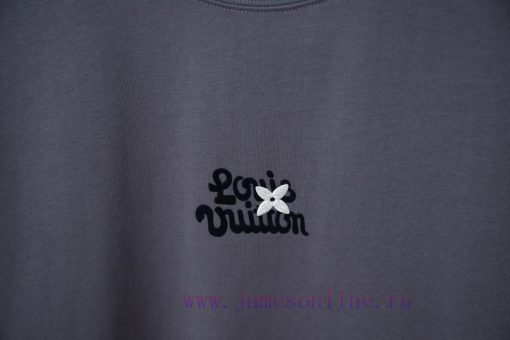 LV Louis Vuitton 25SS Early Spring New Three-dimensional Silicone Flocking Lv Letter Short Slee ep9hpbk3 - Image 5