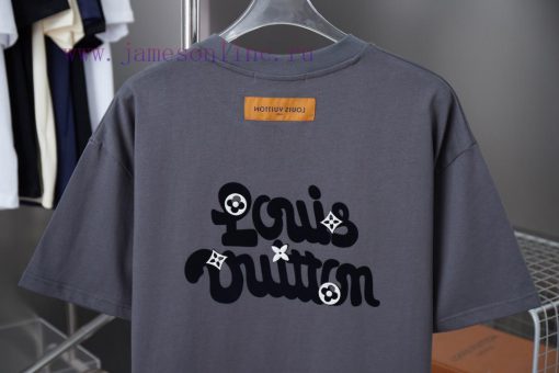 LV Louis Vuitton 25SS Early Spring New Three-dimensional Silicone Flocking Lv Letter Short Slee ep9hpbk3 - Image 7