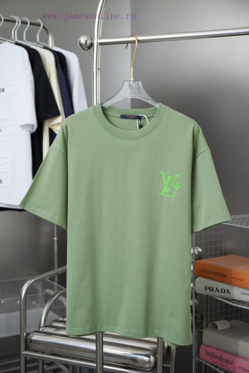 LV Louis Vuitton 25SS Early Spring New Plush Print Lv Letter Short Sleeved ShirtLight Luxury Fa e3yvkuxx