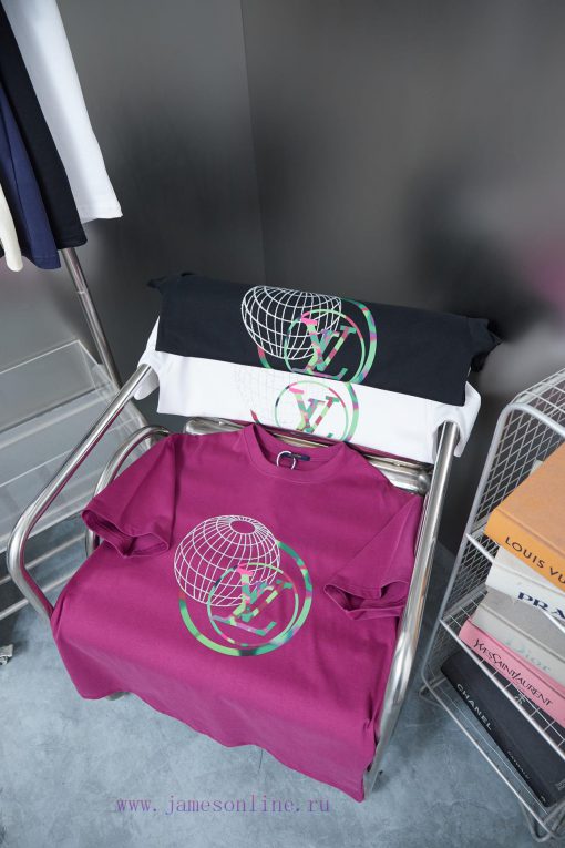 LV Louis Vuitton 25SS Early Spring New Earth Hot Diamond Lv Letter Printed Short SleeveLight Lu dgivqxo4 - Image 9