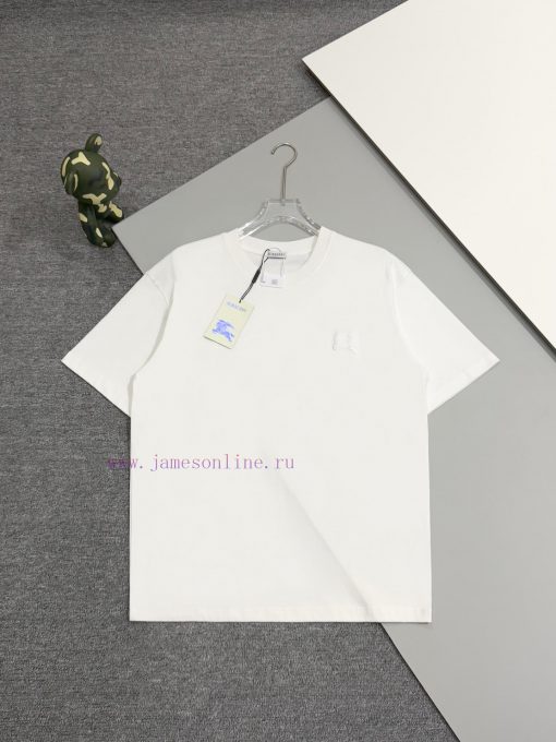 Burberry 25ss Back Circle Warhorse Foam Printed Short Sleeved T-shirtSelect Washed And Combed C ksiepst9 - Image 2