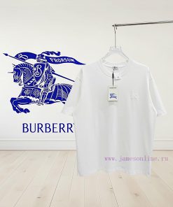 Burberry 25ss Back Circle Warhorse Foam Printed Short Sleeved T-shirtSelect Washed And Combed C 5c8f0fn0