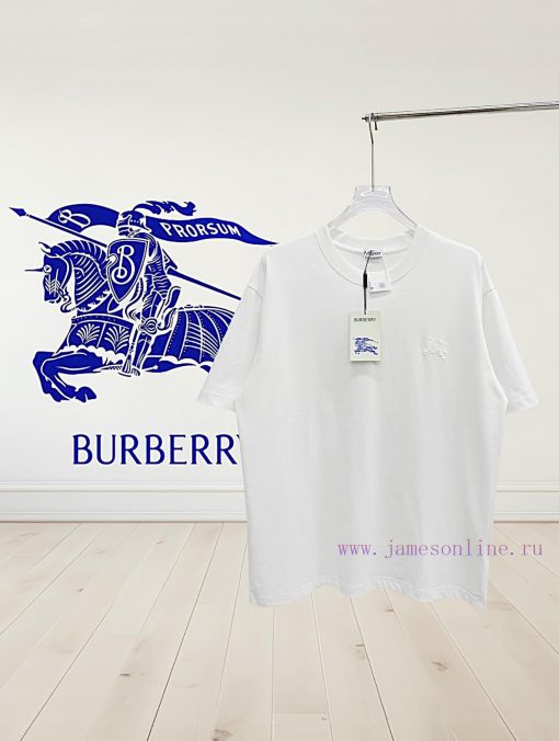 Burberry 25ss Back Circle Warhorse Foam Printed Short Sleeved T-shirtSelect Washed And Combed C 5c8f0fn0