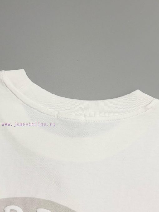 Burberry 25ss Back Circle Warhorse Foam Printed Short Sleeved T-shirtSelect Washed And Combed C ksiepst9 - Image 7