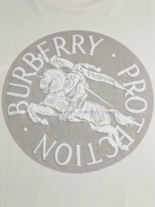 Burberry 25ss Back Circle Warhorse Foam Printed Short Sleeved T-shirtSelect Washed And Combed C ksiepst9 - Image 8