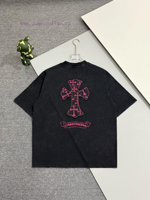 [] 𝗖𝗵𝗿𝗼𝗺𝗲𝗛𝗲𝗮𝗿𝘁𝘀 Kroc Heart SS25 Cross Patch Embroidery Summer New Original Single American Pick enjkicgo - Image 3