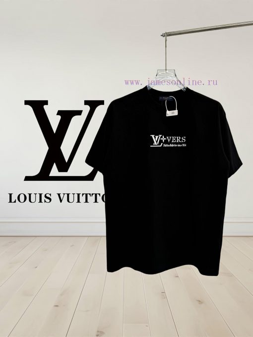 [] Louis Vuitton * Louis VuittonEmbroidered Chest Back Toothbrush Embroidered Logo Letters Shor zrx5snl1 - Image 2