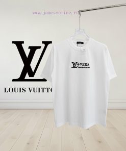 [] Louis Vuitton * Louis VuittonEmbroidered Chest Back Toothbrush Embroidered Logo Letters Shor tblwbsgm