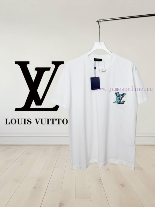 [High Quality] Louis Vuitton 25ss Spring/Summer Collection Features Embroidered Logo On The Che ipj4t02c