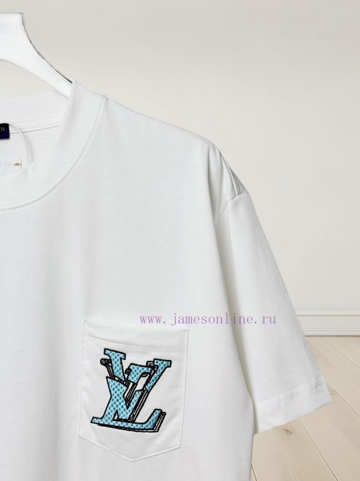 [High Quality] Louis Vuitton 25ss Spring/Summer Collection Features Embroidered Logo On The Che ipj4t02c - Image 5