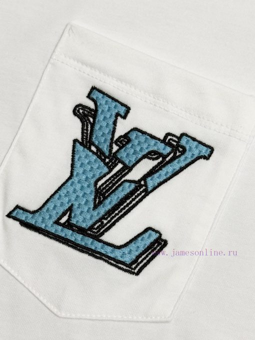 [High Quality] Louis Vuitton 25ss Spring/Summer Collection Features Embroidered Logo On The Che gda5tm85 - Image 6