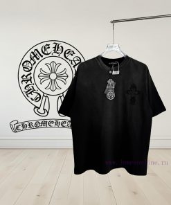 [] Kroxin 𝗖𝗵𝗿𝗼𝗺𝗲𝗛𝗲𝗮𝗿𝘁𝘀 25ss Cross Embroidered Summer New Original Single American Pickled Old L xgebc4he
