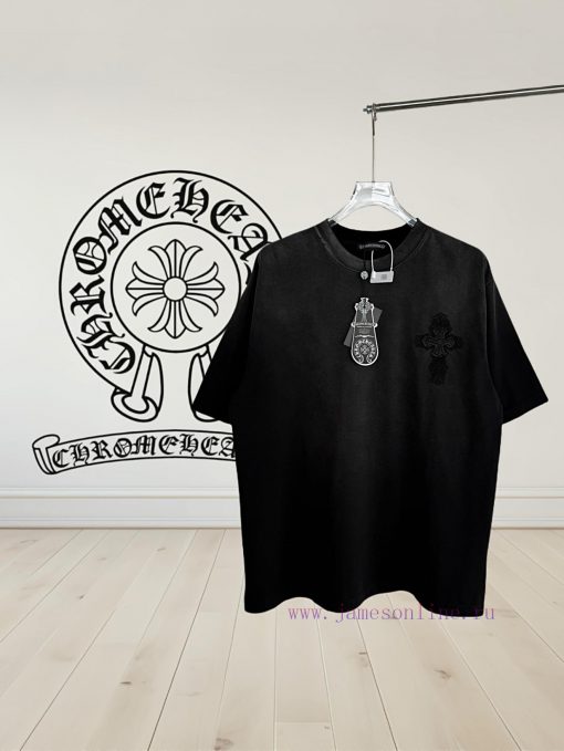 [] Kroxin 𝗖𝗵𝗿𝗼𝗺𝗲𝗛𝗲𝗮𝗿𝘁𝘀 25ss Cross Embroidered Summer New Original Single American Pickled Old L xgebc4he - Image 2