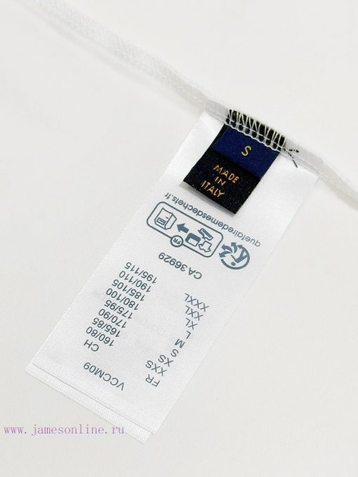 [High Quality] Louis Vuitton 25ss Spring/Summer Collection Embroidered Logo On Chest Blue And W c1pev5da - Image 10