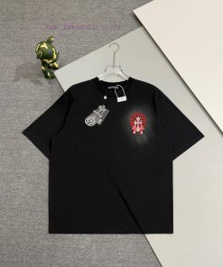 [] 𝗖𝗵𝗿𝗼𝗺𝗲𝗛𝗲𝗮𝗿𝘁𝘀 Croheart SS25 Cross Embroidered Original Sheet American Pickled Old Laser Burnt x22ov4el