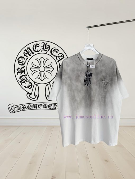 [] Kroxin 𝗖𝗵𝗿𝗼𝗺𝗲𝗛𝗲𝗮𝗿𝘁𝘀 25ss Cross Embroidered Summer New Original Single American Pickled Old L n1zurx2m - Image 2