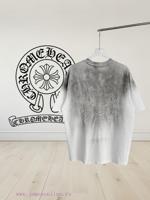 [] Kroxin 𝗖𝗵𝗿𝗼𝗺𝗲𝗛𝗲𝗮𝗿𝘁𝘀 25ss Cross Embroidered Summer New Original Single American Pickled Old L n1zurx2m - Image 3
