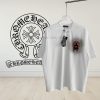 [] 𝗖𝗵𝗿𝗼𝗺𝗲𝗛𝗲𝗮𝗿𝘁𝘀 Croheart SS25 Cross Embroidered Original Sheet American Pickled Old Laser Burnt buj4gt4i