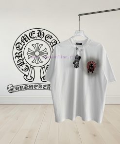 [] 𝗖𝗵𝗿𝗼𝗺𝗲𝗛𝗲𝗮𝗿𝘁𝘀 Croheart SS25 Cross Embroidered Original Sheet American Pickled Old Laser Burnt buj4gt4i