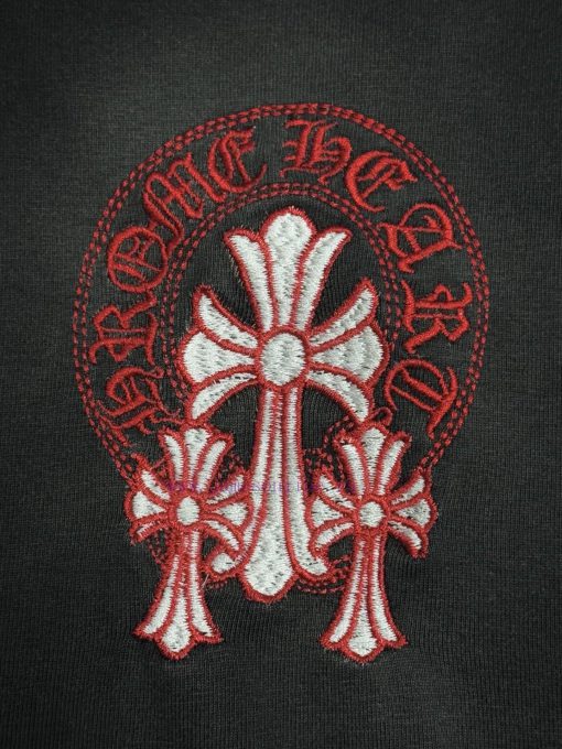 [] 𝗖𝗵𝗿𝗼𝗺𝗲𝗛𝗲𝗮𝗿𝘁𝘀 Croheart SS25 Cross Embroidered Original Sheet American Pickled Old Laser Burnt x22ov4el - Image 5