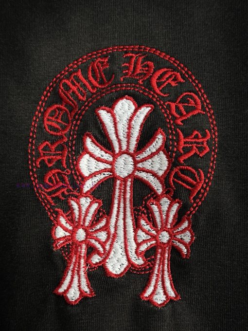 [] 𝗖𝗵𝗿𝗼𝗺𝗲𝗛𝗲𝗮𝗿𝘁𝘀 Croheart SS25 Cross Embroidered Original Sheet American Pickled Old Laser Burnt evabye56 - Image 6