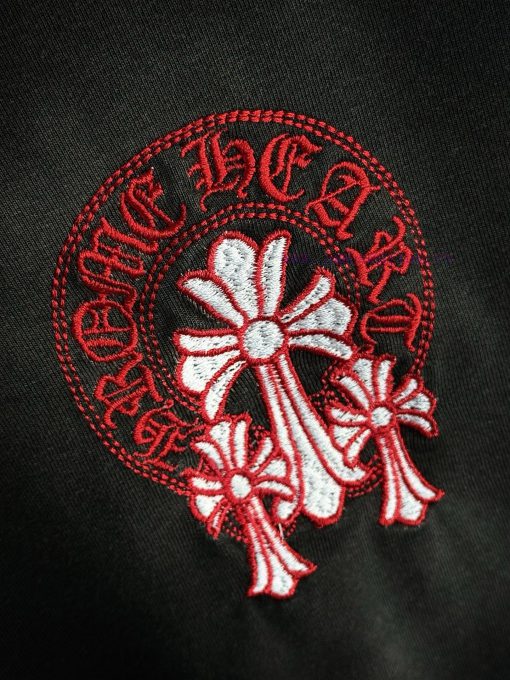 [] 𝗖𝗵𝗿𝗼𝗺𝗲𝗛𝗲𝗮𝗿𝘁𝘀 Croheart SS25 Cross Embroidered Original Sheet American Pickled Old Laser Burnt evabye56 - Image 7