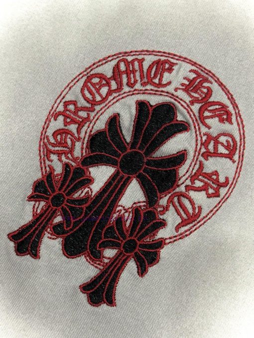 [] 𝗖𝗵𝗿𝗼𝗺𝗲𝗛𝗲𝗮𝗿𝘁𝘀 Croheart SS25 Cross Embroidered Original Sheet American Pickled Old Laser Burnt fg9eueck - Image 6