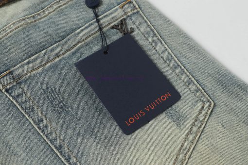 LV High-end Customized 25ss Spring/summer New Men's Straight Leg Original Denim Shorts Spring/s mdd6oflk - Image 9