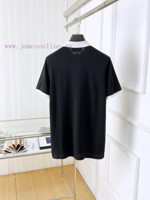 Prada 25ss New High-quality Short Sleeved Polo Shirt With A CollarCorrect Top-level Replication bepbr773 - Image 3