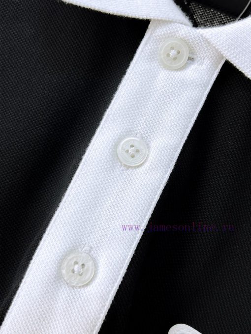 Prada 25ss New High-quality Short Sleeved Polo Shirt With A CollarCorrect Top-level Replication bepbr773 - Image 5