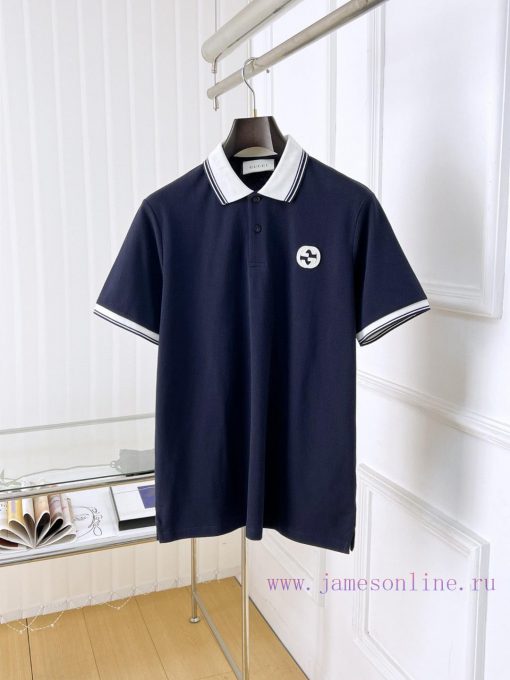 Gucci 25ss New High-quality Short Sleeved Polo Shirt With A CollarCorrect Top-level Replication gcadaix7 - Image 2