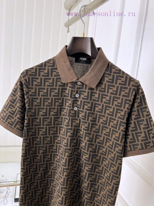 Fendi 25ss New High-quality Short Sleeved Polo Shirt With A CollarCorrect Top-level Replication juzk8e4l - Image 4