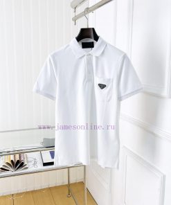 Prada 25ss New High-quality Short Sleeved Polo Shirt With A CollarCorrect Top-level Replication uswo2xhf