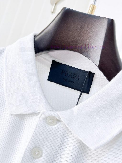 Prada 25ss New High-quality Short Sleeved Polo Shirt With A CollarCorrect Top-level Replication uswo2xhf - Image 5