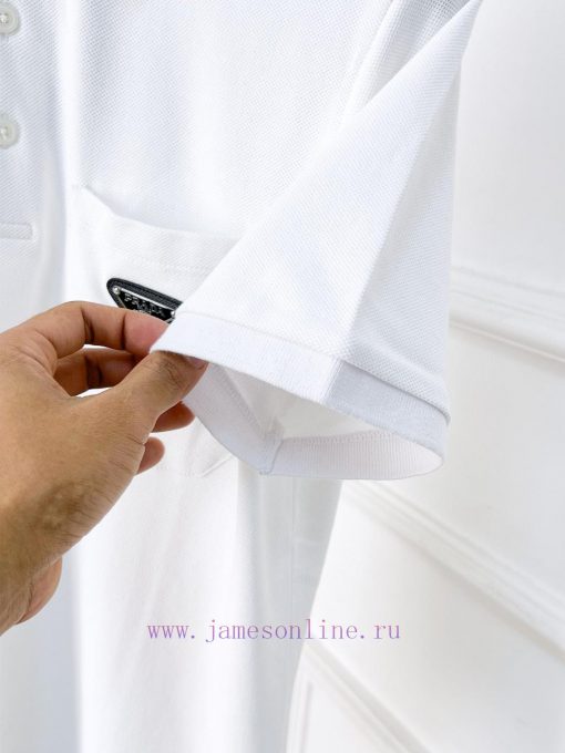 Prada 25ss New High-quality Short Sleeved Polo Shirt With A CollarCorrect Top-level Replication uswo2xhf - Image 8