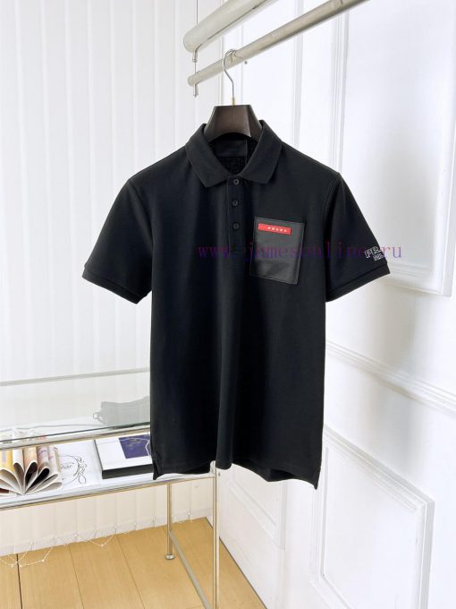 Prada 25ss New High-quality Short Sleeved Polo Shirt With A CollarCorrect Top-level Replication 3m8ss40h