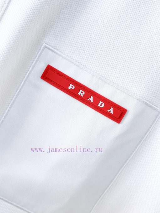 Prada 25ss New High-quality Short Sleeved Polo Shirt With A CollarCorrect Top-level Replication j5p7io4l - Image 5