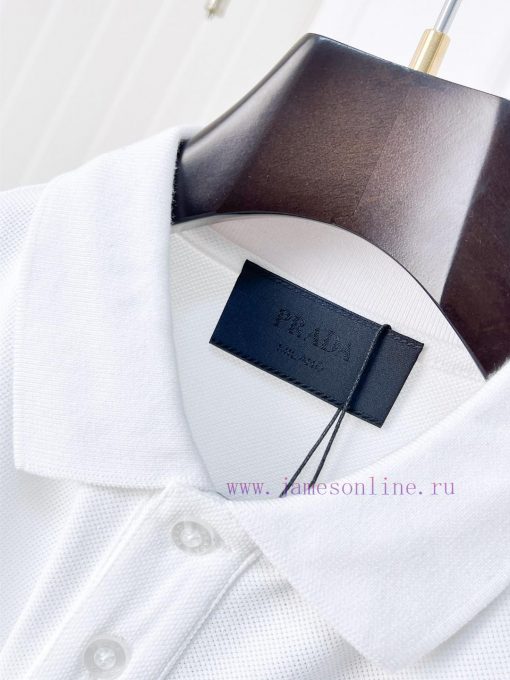 Prada 25ss New High-quality Short Sleeved Polo Shirt With A CollarCorrect Top-level Replication j5p7io4l - Image 6