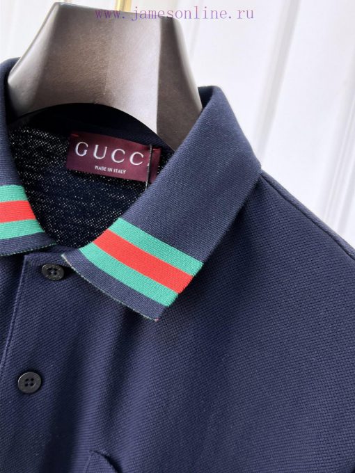 Gucci 25ss New High-quality Short Sleeved Polo Shirt With A CollarSynchronize With The Original xcnodipm - Image 4