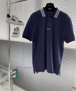 -GUCC New Chest Micro Label Embroidered Three Color Polo ShirtThis Product Is Crafted With Elas aozkccau