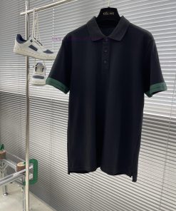 -25ssBurberry Contrasting Rolled Edge Sleeves Short Sleeves Polo Shirt Contrasting Rolled Edge 0x0m45gt