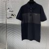 -PRAD 25SS Spring/Summer Polo New CollectionSplicing Contrasting Woven Fabric Design Paired Wit vs06v47y