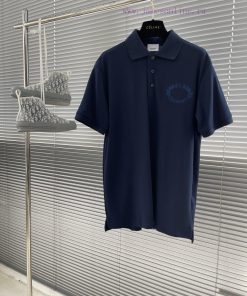 -Burberry 25ssSS Spring/Summer Collar POLO New Wheat Sprout Embroidery Craftsmanship Customized vat71ws6