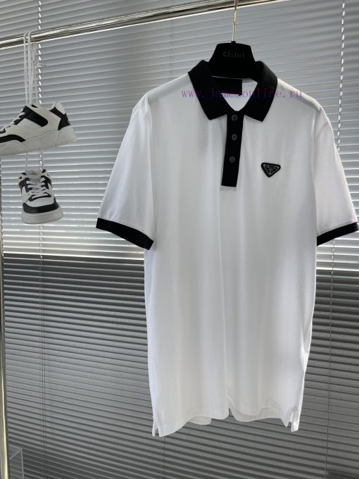 -PRAD 25ss Spring/Summer Latest Official Website Spring/Summer New Men's Short Sleeved Polo Shi 4djiv6ho - Image 8