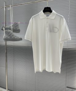 -Burberry 25SS Spring/summer Collar POLO New Wheat Ear Embroidery Technology Custom Letter Logo osqloddx