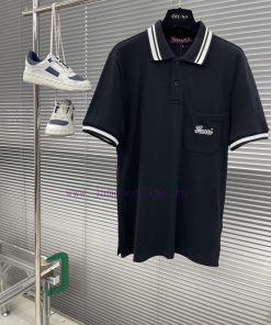 -GUCC 25 Spring/Summer New Polo Shirt This Version Of The Polo Shirt Is Crafted With Elastic Pe zfr06ds2