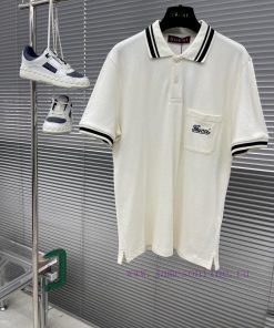 -GUCC 25 Spring/Summer New Polo Shirt This Regular Version Polo Shirt Is Crafted With Elastic P zwhxycmf