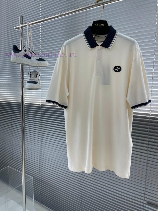 -GUCC 2025 New Interlocking Zhangzai Polo Shirt Short Sleeve Original 11 Development High Densi zip4ocj5